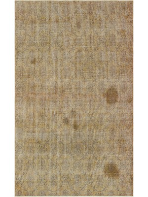 Hali.Net 173x279 cm Mavi Bej Soyut Eskitme Vintage Halı | Salon Yatak Odası Halısı | Hav Vermez | UNİQUE-34520