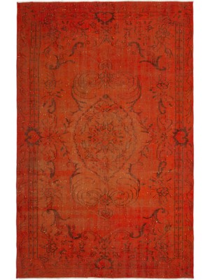Hali.Net 172x264 cm Mor Kırmızı Bitkisel Vintage Medalyonlu Halı | Salon Yatak Odası Halısı | Hav Vermez | UNİQUE-18946