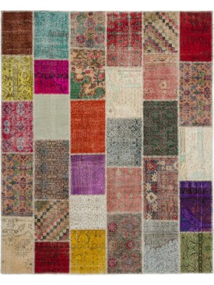 Hali.Net 247x308 cm Kırmızı Vintage Anadolu Yün Halı | Salon Yatak Odası Halısı | Doğal Yün El Yapımı El Dokuma Hav Vermez | UNİQUE-20373