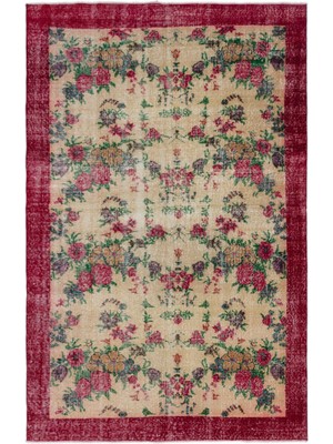 Atina Bej Eskitme Yün Modern Desenli Yün Hav Toz Vermez Leke Tutmayan Salon Yolluk Mutfak El Dokuma Halı