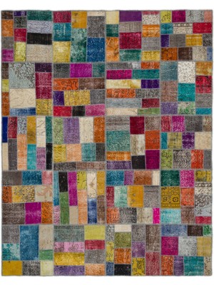 Vintage Fuşya Göbekli Yün Modern Desenli Yün Hav Toz Vermez Leke Tutmayan Salon Yolluk Mutfak El Dokuma Halı