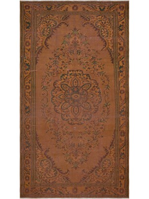 Atina Turuncu Eskitme Yün Modern Desenli Yün Hav Toz Vermez Leke Tutmayan Salon Yolluk Mutfak El Dokuma Halı