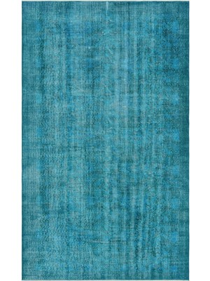 Hali.Net 169x280 cm Kırmızı Turkuaz Soyut Vintage Eskitme Halı | Salon Yatak Odası Halısı | Hav Vermez | UNİQUE-28392
