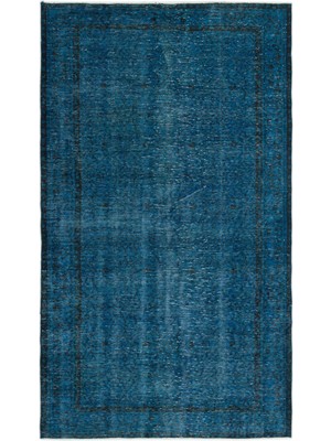 Atina Turkuaz Eskitme Yün Modern Desenli Yün Hav Toz Vermez Leke Tutmayan Salon Yolluk Mutfak El Dokuma Halı