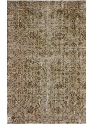 Hali.Net 193x281 cm Çok Renkli Bej Bitkisel Vintage Desenli Halı | Salon Yatak Odası Halısı | Hav Vermez | UNİQUE-34599
