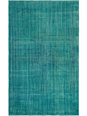 Hali.Net 187x298 cm Vizon Turkuaz Soyut Modern Eskitme Halı | Salon Yatak Odası Halısı | Hav Vermez | UNİQUE-23368