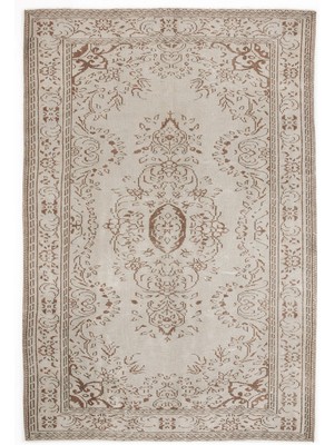 Atina Turuncu Eskitme Yün Modern Desenli Yün Hav Toz Vermez Leke Tutmayan Salon Yolluk Mutfak El Dokuma Halı