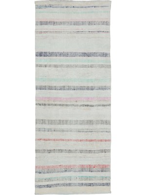 Hali.Net 109x283 cm Kırmızı Vintage Anadolu Eskitme Yün Halı | Salon Yatak Odası Halısı | Doğal Yün El Yapımı El Dokuma Hav Vermez | UNİQUE-32606