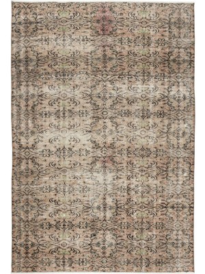 Hali.Net 185x270 cm Kırmızı Bej Bitkisel Vintage Geleneksel Halı | Salon Yatak Odası Halısı | Hav Vermez | UNİQUE-12879