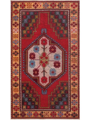 Hali.Net 109x187 cm Çok Renkli Atina El Dokuma Yün Halı | El Yapımı Doğal Yün Salon Halısı | Geleneksel Anadolu Hav Vermez | UNİQUE-33722