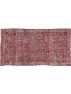 Kırmızı Eskitme Yün Modern Desenli Yün Hav Toz Vermez Leke Tutmayan Salon Yolluk Mutfak El Dokuma Halı