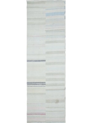 Hali.Net 124x392 cm Bej Teselya Anadolu Yün Halı | Geniş Salon Yatak Odası Halısı | Doğal Yün El Yapımı El Dokuma Hav Vermez | UNİQUE-31949