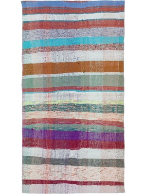 Teselya Bej Çizgili Yün Modern Desenli Yün Hav Toz Vermez Leke Tutmayan Salon Yolluk Mutfak El Dokuma Halı