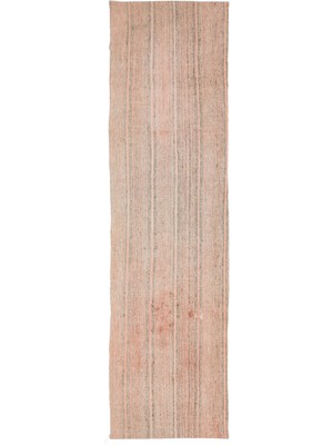 Teselya Bej Çizgili Yün Modern Desenli Yün Hav Toz Vermez Leke Tutmayan Salon Yolluk Mutfak El Dokuma Halı