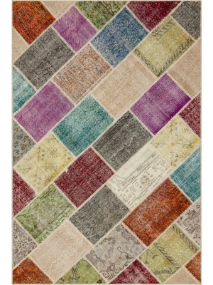 Atina Bej Eskitme Yün Modern Desenli Yün Hav Toz Vermez Leke Tutmayan Salon Yolluk Mutfak El Dokuma Halı