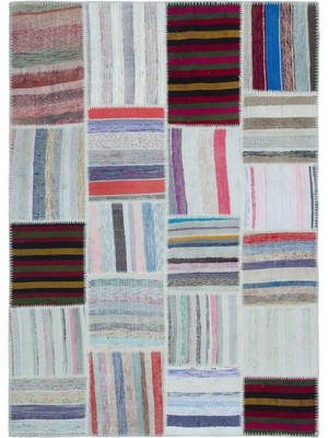 Hali.Net 160x223 cm Bej Vintage El Dokuma Yün Halı | El Yapımı Doğal Yün Salon Halısı | Geleneksel Anadolu Hav Vermez | UNİQUE-25453