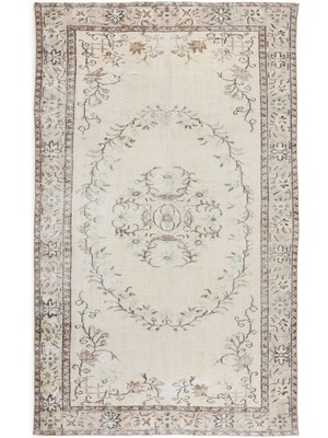 Atina Turkuaz Eskitme Yün Modern Desenli Yün Hav Toz Vermez Leke Tutmayan Salon Yolluk Mutfak El Dokuma Halı