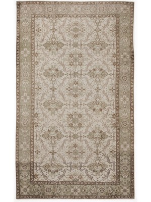 Atina Bej Eskitme Yün Modern Desenli Yün Hav Toz Vermez Leke Tutmayan Salon Yolluk Mutfak El Dokuma Halı