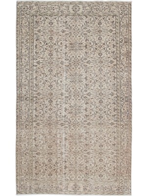 Atina Bej Eskitme Yün Modern Desenli Yün Hav Toz Vermez Leke Tutmayan Salon Yolluk Mutfak El Dokuma Halı