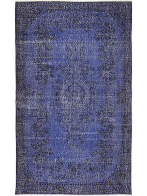 Atina Turkuaz Eskitme Yün Modern Desenli Yün Hav Toz Vermez Leke Tutmayan Salon Yolluk Mutfak El Dokuma Halı