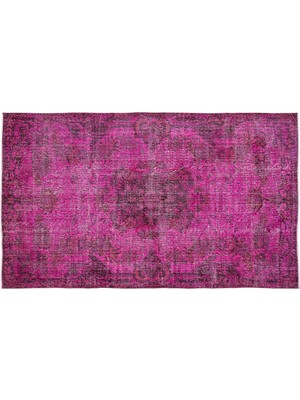 Pembe Eskitme Yün Modern Desenli Yün Hav Toz Vermez Leke Tutmayan Salon Yolluk Mutfak El Dokuma Halı