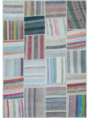 Iskece Mavi Eskitme Yün Modern Desenli Yün Hav Toz Vermez Leke Tutmayan Salon Yolluk Mutfak El Dokuma Halı