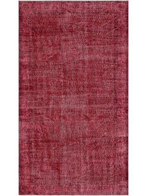 Hali.Net 164x292 cm Bej Kırmızı Soyut Vintage Eskitme Halı | Salon Yatak Odası Halısı | Hav Vermez | UNİQUE-29635