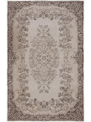 Atina Bej Eskitme Yün Modern Desenli Yün Hav Toz Vermez Leke Tutmayan Salon Yolluk Mutfak El Dokuma Halı