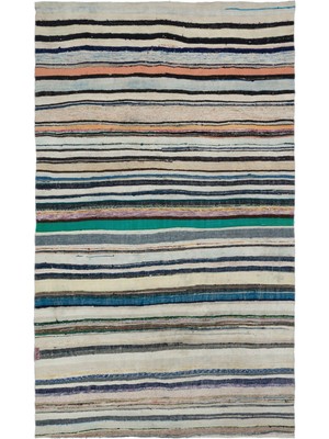 Hali.Net 203x338 cm Turuncu Krem Rustik Çizgili Halı | Salon Yatak Odası Halısı | Hav Vermez | UNİQUE-31698