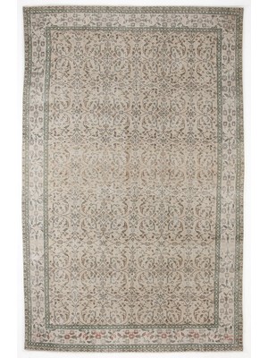 Hali.Net 184x300 cm Kırmızı Vintage Anadolu Yün Halı | Salon Yatak Odası Halısı | Doğal Yün El Yapımı El Dokuma Hav Vermez | UNİQUE-5636