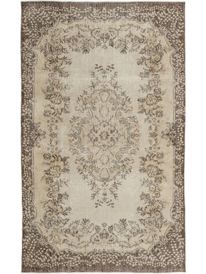 Girit Bej Çizgili Yün Modern Desenli Yün Hav Toz Vermez Leke Tutmayan Salon Yolluk Mutfak El Dokuma Halı