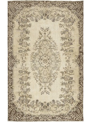 Mora Bej Eskitme Yün Modern Desenli Yün Hav Toz Vermez Leke Tutmayan Salon Yolluk Mutfak El Dokuma Halı