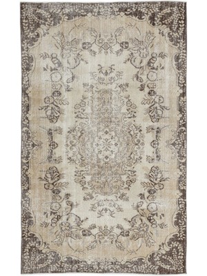 Atina Bej Eskitme Yün Modern Desenli Yün Hav Toz Vermez Leke Tutmayan Salon Yolluk Mutfak El Dokuma Halı