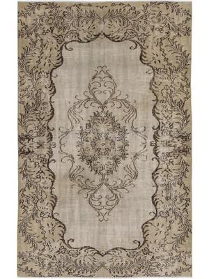 Atina Sarı Eskitme Yün Modern Desenli Yün Hav Toz Vermez Leke Tutmayan Salon Yolluk Mutfak El Dokuma Halı