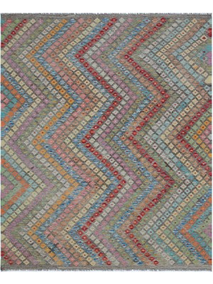 Hali.Net 193x235 cm Bej Gri Çiçeksi / Yıldız Etnik / Bohem Geometrik Halı | Salon Yatak Odası Halısı | Hav Vermez | UNİQUE-30089