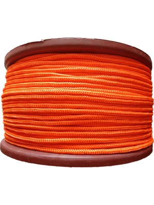 20 mt 6 mm Turuncu Renk Polyester Içi Dolgulu Dağcılık Kamp Gemici Hamak Salıncak Iskota Ipi