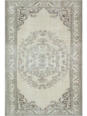 Atina Krem Eskitme Yün Modern Desenli Yün Hav Toz Vermez Leke Tutmayan Salon Yolluk Mutfak El Dokuma Halı