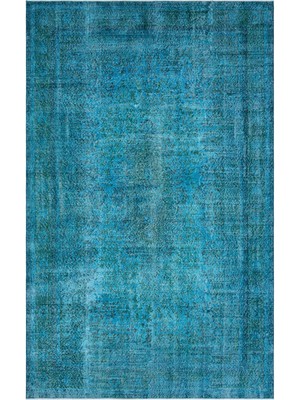 Vintage Yeşil Çiçekli Yün Modern Desenli Yün Hav Toz Vermez Leke Tutmayan Salon Yolluk Mutfak El Dokuma Halı