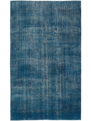 Hali.Net 169x285 cm Kahverengi Mavi Geleneksel Vintage Eskitme Halı | Salon Yatak Odası Halısı | Hav Vermez | UNİQUE-8180