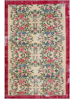 Atina Bej Eskitme Yün Modern Desenli Yün Hav Toz Vermez Leke Tutmayan Salon Yolluk Mutfak El Dokuma Halı