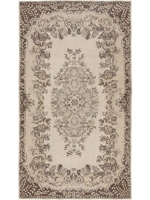 Atina Bej Eskitme Yün Modern Desenli Yün Hav Toz Vermez Leke Tutmayan Salon Yolluk Mutfak El Dokuma Halı