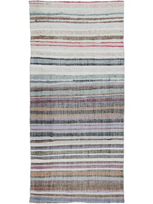 Teselya Kahverengi Çizgili Yün Modern Desenli Yün Hav Toz Vermez Leke Tutmayan Salon Yolluk Mutfak El Dokuma Halı