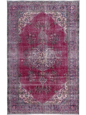 Atina Turkuaz Eskitme Yün Modern Desenli Yün Hav Toz Vermez Leke Tutmayan Salon Yolluk Mutfak El Dokuma Halı