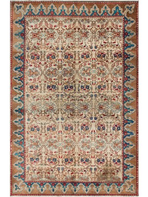 Teselya Bej Çizgili Yün Modern Desenli Yün Hav Toz Vermez Leke Tutmayan Salon Yolluk Mutfak El Dokuma Halı