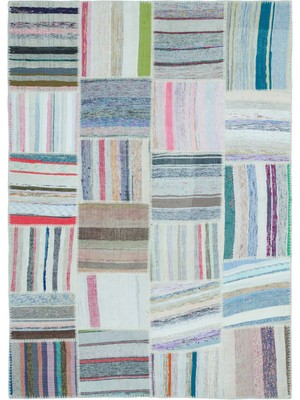 Hali.Net 158x222 cm Mavi Teselya Anadolu Yün Halı | Salon Yatak Odası Halısı | Doğal Yün El Yapımı El Dokuma Hav Vermez | UNİQUE-25350