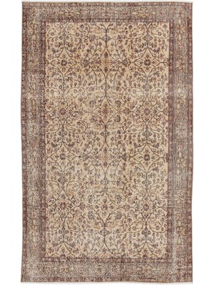 Atina Kahverengi Eskitme Yün Modern Desenli Yün Hav Toz Vermez Leke Tutmayan Salon Yolluk Mutfak El Dokuma Halı