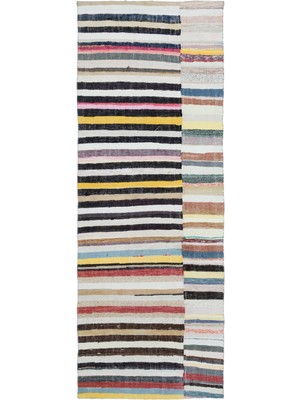 Hali.Net 110x303 cm Bej Vintage Anadolu Yün Halı | Salon Yatak Odası Halısı | Doğal Yün El Yapımı El Dokuma Hav Vermez | UNİQUE-31843