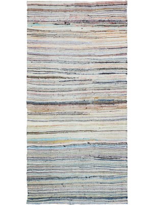 Hali.Net 164x325 cm Bej Vintage El Dokuma Yün Halı | El Yapımı Doğal Yün Salon Halısı | Geleneksel Anadolu Hav Vermez | UNİQUE-31694