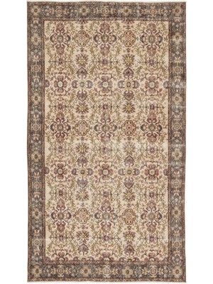 Selanik Bej Eskitme Yün Modern Desenli Yün Hav Toz Vermez Leke Tutmayan Salon Yolluk Mutfak El Dokuma Halı