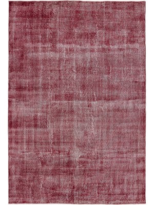 Hali.Net 205x307 cm Bej Bordo Motifsiz Vintage Eskitme Halı | Salon Yatak Odası Halısı | Hav Vermez | UNİQUE-13050